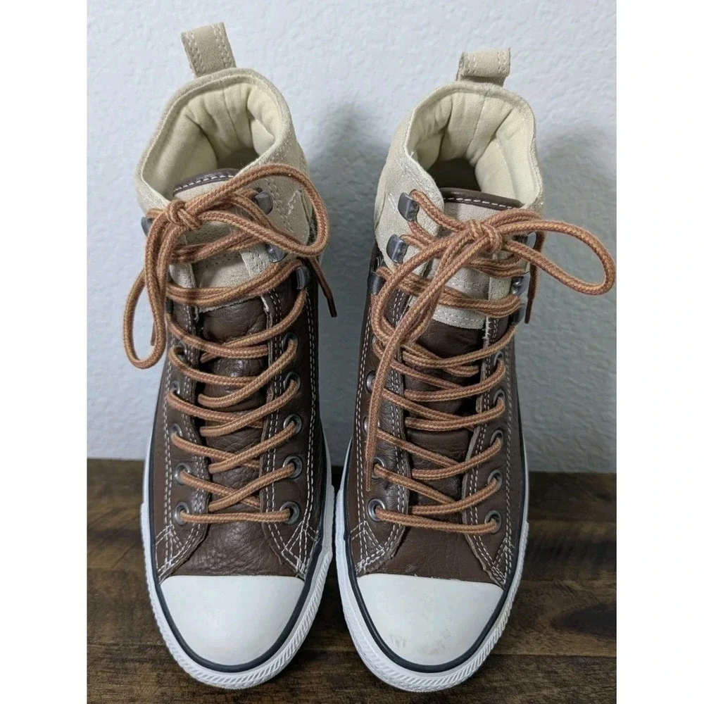 Converse Chuck Taylor All Star Hiker Hi 2 Pinecone Brown Leather Men 7.5 Wos 9.5